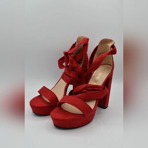 Elegant Red Women's Heels